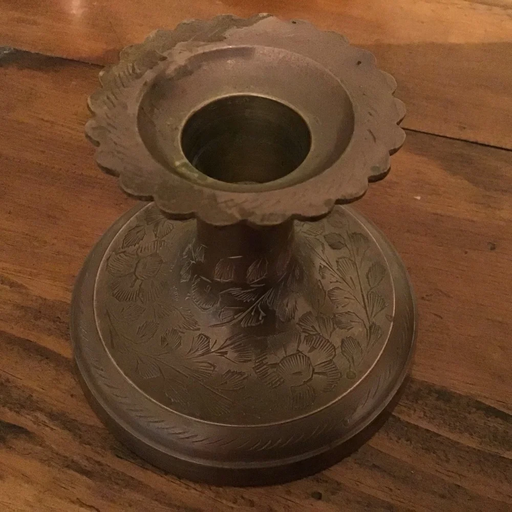 Vintage Brass Candlestick Holders - Picture 2 of 5